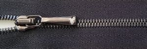 #1 Euro-inspired Petite Shiny Gunmetal Zipper