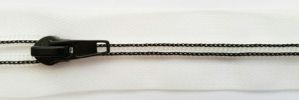 #5 Crystal Mesh Plastic Tape Visible Coil with Color Stitching & Pull Zipper