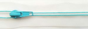 #5 Crystal Mesh Plastic Tape Visible Coil with Color Stitching & Pull Zipper