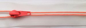 #5 Crystal Mesh Plastic Tape  Visible Coil with Color Stitching & Pull Zipper