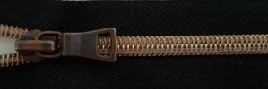  #5 Old Brass Metallic Coil Zipper
