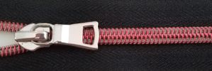#5 Red Metallic Coil Zipper