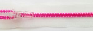 #5 Crystal Mesh Plastic Tape Shocking Pink Clear Color Candy Plastic Teeth