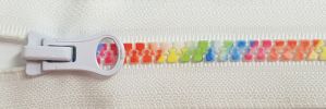 #5 Rainbow Print Plastic Zipper