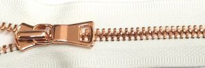 #5 Euro-inspired Moyenne Shiny Rose Gold Zipper(TA501)