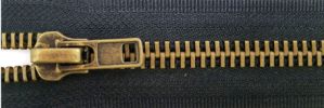  #8 Heavy Classic Antique Brass Zipper
