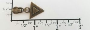 #5 Triangle Auto-lock Slider with Pull - M51V3 for Metal (Antique Brass)