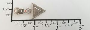 #3 Triangle Auto-lock Slider with Pull - M51V3 for Metal (Nickel)
