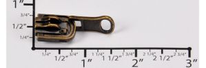 #5 Reversible Oval Auto-lock Slider with Pull - M518 for Metal (Antique Brass)