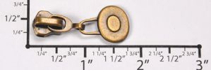 #5 Hat Auto-lock Slider with Pull - M51V1 for Metal (Antique Brass)