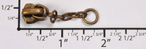 #5 Floating Chain Auto-lock Slider with Pull -M51W2 for Metal (Antique Brass)