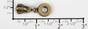 #5 Fat Tire Auto-lock Slider with Pull - M51W9 for Metal (Antique Brass)