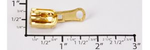 #5 Reversible Oval Auto-lock Slider with Pull - M518 for Metal (Brass)