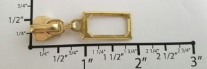 #5 Open Frame Auto-lock Slider with Pull - M51C  for Metal (Brass)