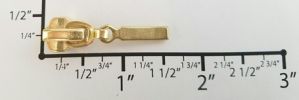 #5 Mini Solid Rectangle Auto-lock Slider with Pull - M51G1 for Metal (Brass)