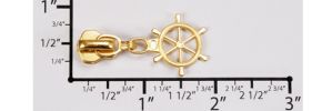 #5 Nautical Wheel Auto-lock Slider with Pull - M51N for Metal (Brass)
