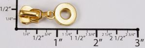 #5 Fat Tire Auto-lock Slider with Pull - M51W9 for Metal (Brass)