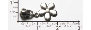 #5 Large Solid Flower Auto-lock Slider with Pull - P282 for Metal (Nickel)