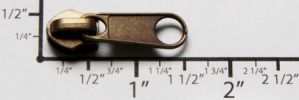 #5 Long Non-lock Slider with Pull - M56 for Coil (Antique Brass)