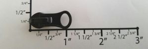 #5 Oval Auto-Lock Slider Pull  M5101 - for Coil (Black)