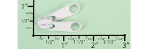#5 Dual Long Non-lock Slider with Pull - M54 for Coil (White)