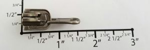 #5 Reversible Oval Auto-lock Slider with Pull - M518 for Plastic (Antique Nickel)