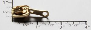 #5 Reversible Oval Auto-lock Slider with Pull - M518 for Plastic (Brass)