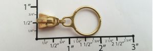 #5 3/4" Floating Ring Auto-lock Slider with Pull - M51B for Plastic (Brass)