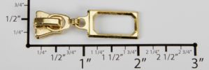 #5 Open Frame Auto-lock Slider with Pull - M51C for Plastic (Brass)