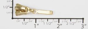 #5 Mini Solid Rectangle Auto-lock Slider with Pull - M51G1 for Plastic (Brass)