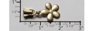 #5 Large Solid Flower Auto-lock Slider with Pull - M51SY for Plastic (Brass)