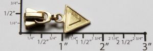 #5 Triangle Auto-lock Slider with Pull - M51V3 for Plastic (Brass)
