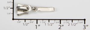 #5 Mini Solid Rectangle Auto-lock Slider with Pull - M51G1 for Plastic (Nickel)
