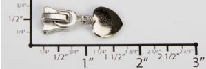 #5 Solid Heart Auto-lock Slider with Pull - M51Q  for Plastic (Nickel)