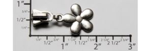 #5 Large Solid Flower Auto-lock Slider with Pull - M51SY for Plastic (Nickel)