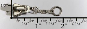 #5 Floating Chain Auto-lock Slider with Pull - M51W2  for Plastic (Nickel)