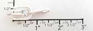 #5 Reversible Oval Auto-lock Slider with Pull - M518 for Plastic (White)