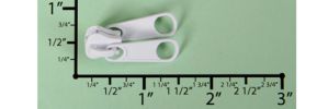 #5 Dual Long Non-lock Slider with Pulls - M54 for Plastic (White)