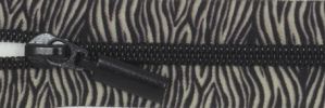#5 Ashen Zebra Print Tape Coil Zipper