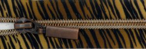 #5 Tiger Print Tape  Metallic Coil Zipper