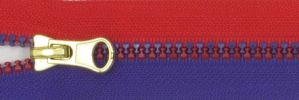 #5 Red Chapeau (Red & Purple) Duo Color Plastic Zipper