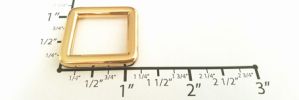 3/4"x7/8" Euro-inspired Semi-square Ring ~ Round Edge~GY4139 (Shiny Gold)