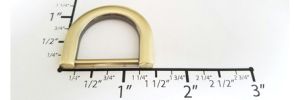 1" Euro-inspired Bar D-Ring ~ Solid Round Edge~GY4317 (Brushed Antique Brass)