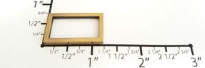 1" Euro-inspired Rectangular Slide ~ Square Edge~GY6105 (Brushed Antique Brass)