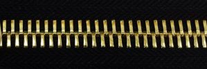 #15 Euro-inspired Moyenne High-polished Shiny Gold Zipper Chain
