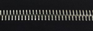 #15 Euro-inspired Moyenne High-polished Shiny Nickel Zipper Chain