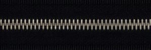 #5 Euro-inspired Moyenne High-polished Dark Alloy Zipper Chain