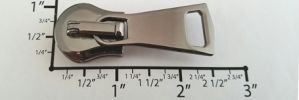 #15 Long Auto-lock Slider with Pull - MH15A  for Euro Metal (Shiny GunMetal)