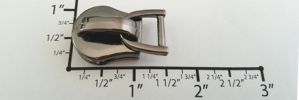 #15 D-Ring Non-lock Slider with Pull - MH15B for Euro Metal (Shiny GunMetal)