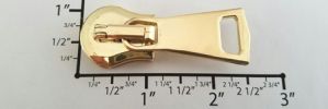 #15 Long Auto-lock Slider with Pull - MH15A  for Euro Metal (Shiny Gold)